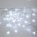 Гирлянда светодиодная Бахрома 3*0,8 м 200 LED БЕЛЫЕ, прозрачный ПВХ