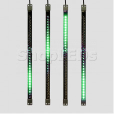 Сосулька светодиодная 50 см, 9,5V, двухсторонняя, 32х2 светодиодов, пластиковый корпус черного цвета, цвет светодиодов зеленый, SL256-121